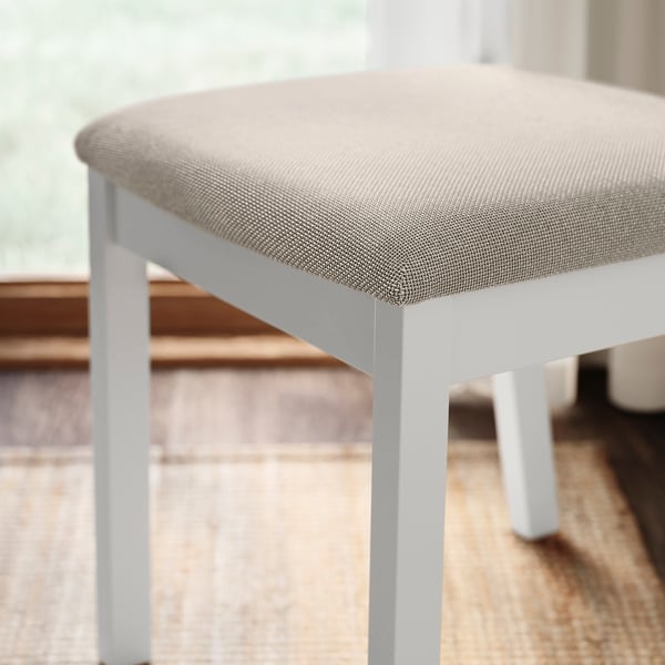 TONSTAD / TONSTAD Table and 6 chairs, off-white/off-white Fridtuna light beige, 200x85 cm