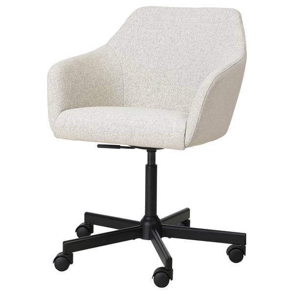 TOSSBERG / MALSKÄR Swivel chair, Gunnared beige/black