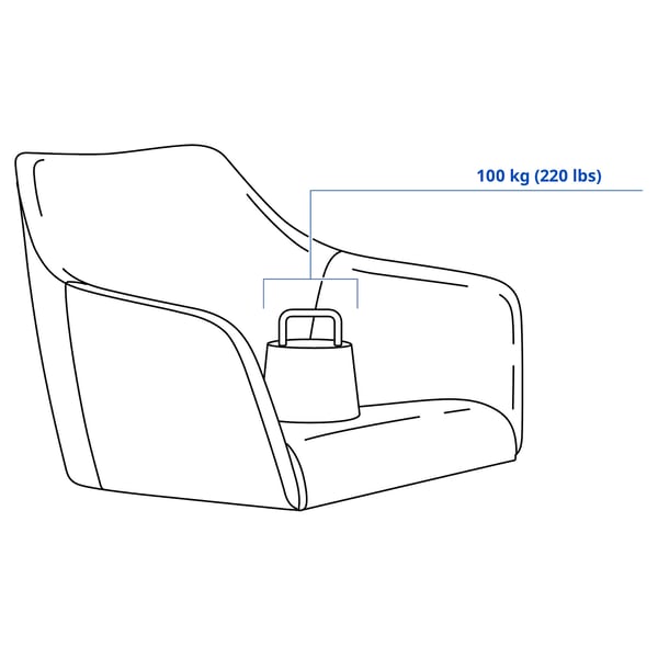 Illustration with measurements for the product: TOSSBERG.