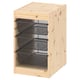 TROFAST Storage combination with boxes, light white stained pine/dark grey, 32x44x53 cm