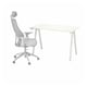 TROTTEN / MATCHSPEL Desk and chair, white/light grey