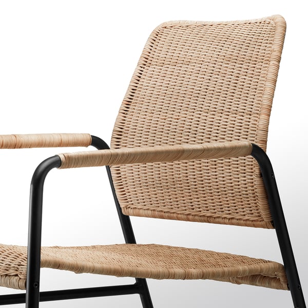 ULRIKSBERG Armchair, rattan/anthracite