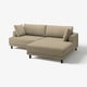 UPPÅKRA 3-seat modular sofa, with chaise longue, right/Johanneshov brown-beige