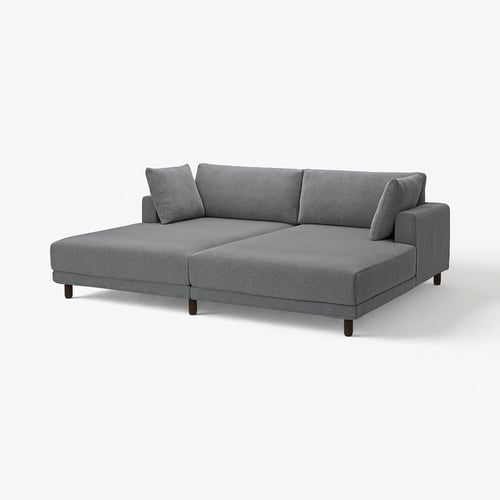 UPPÅKRA grey sectional sofa, modern design, sink-in comfort, modular layout.