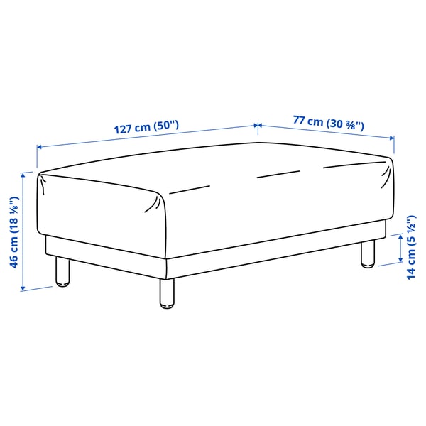 UPPÅKRA Footstool, Johanneshov brown-beige
