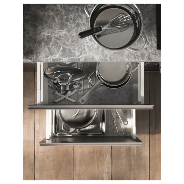 UPPDATERA Drawer mat, grey, 50x48 cm