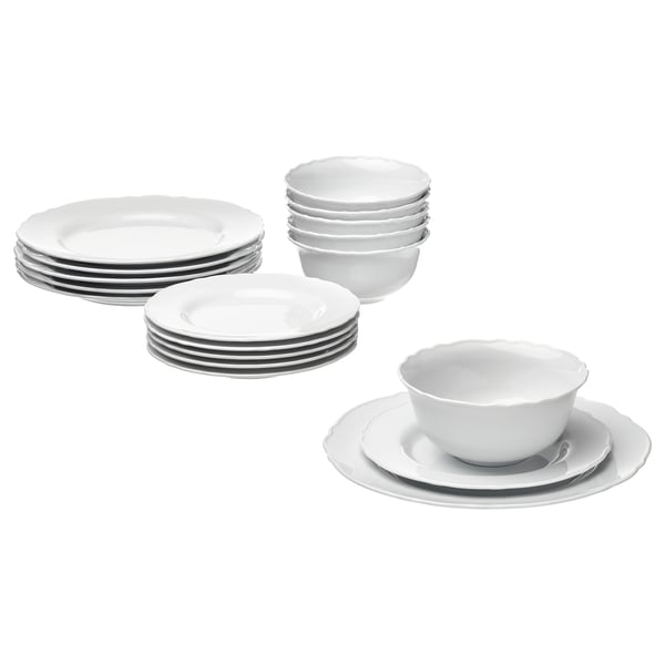 UPPLAGA 18-piece service, white
