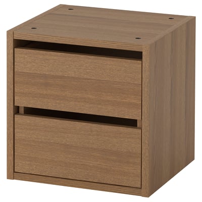 VADHOLMA Drawer unit, brown/stained ash, 40x37x40 cm