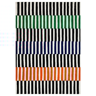 VÄNDPLATS Rug, low pile, multicolour/stripe, 170x240 cm