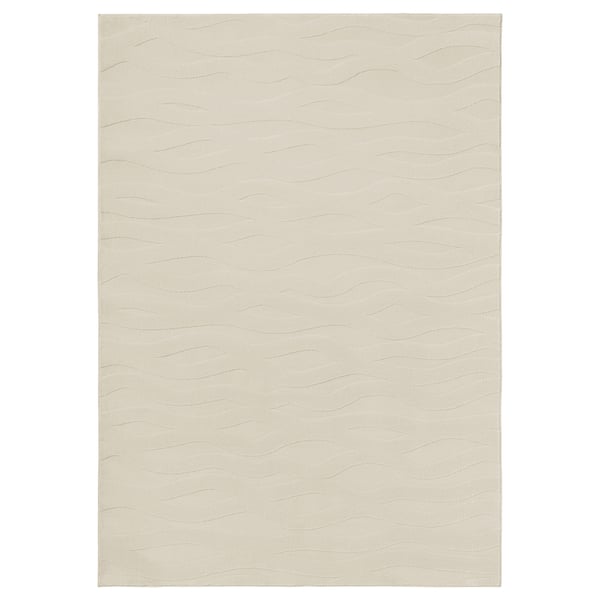 VÄXELFEL Rug, low pile, off-white, 160x230 cm
