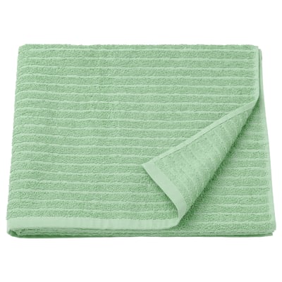 VÅGSJÖN Bath towel, light green, 70x140 cm