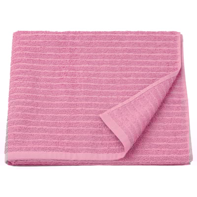 VÅGSJÖN Bath towel, pink, 70x140 cm
