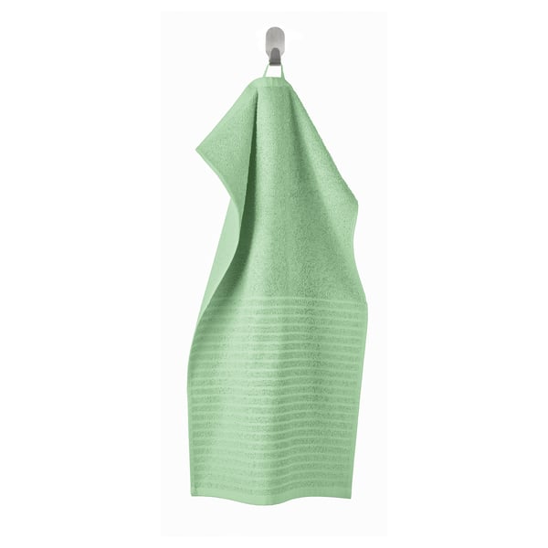 VÅGSJÖN Hand towel, light green, 40x70 cm