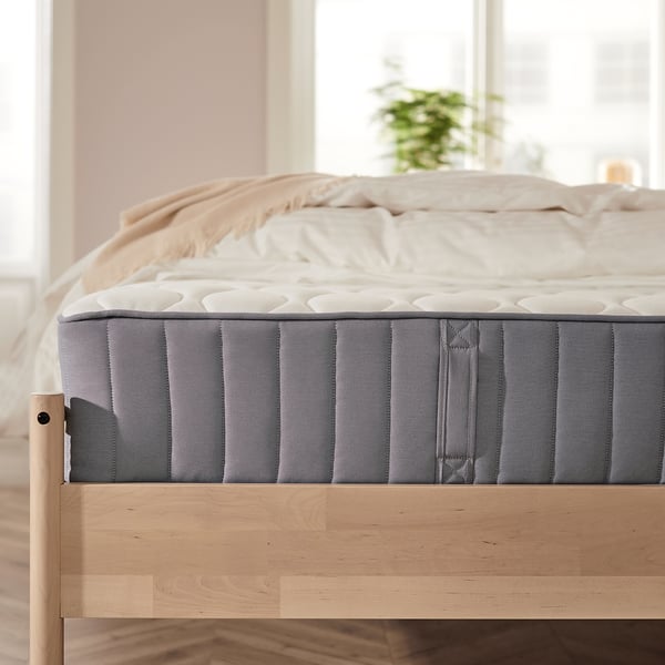 VÅGSTRANDA Pocket sprung mattress, extra firm/light blue, Queen