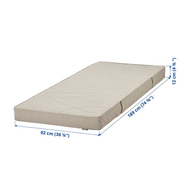 VANNAREID Pocket sprung mattress, extra firm/beige, Single