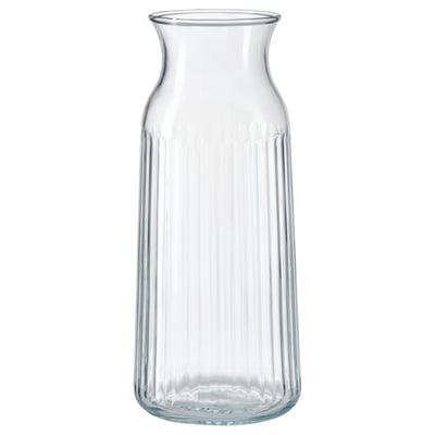 VARDAGEN Carafe, clear glass/patterned, 1.0 l