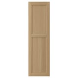VEDHAMN natural wood kitchen door, rectangular shape, solid oak frame, oak veneer panels, warm tone.