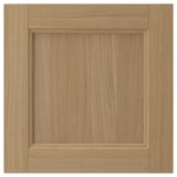 VEDHAMN oak cabinet door. Natural wood look, robust solid oak frame, veneer panel, warm tone.