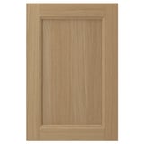 VEDHAMN natural oak cabinet door. Rectangular shape, solid wood frame, veneer panel. Warm, rustic design.