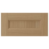VEDHAMN oak wooden drawer front, warm tone, rectangular shape, natural wood grain design.