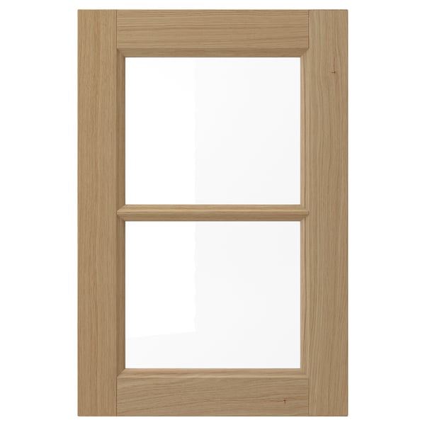 VEDHAMN Glass door, oak, 40x60 cm