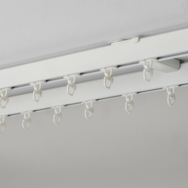 VIDGA Curtain track set f ceiling, 2 trck, white