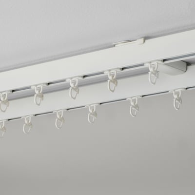 VIDGA Curtain track set f ceiling, 2 trck, white