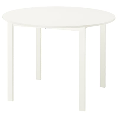 VIHALS Table, white/white, 107 cm