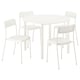 VIHALS / VIHALS Table and 4 chairs, white white/white, 107 cm