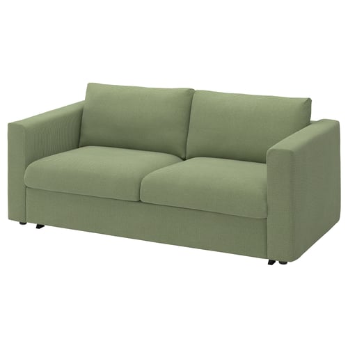 VIMLE 2-seat sofa-bed, Mosshed grey-green