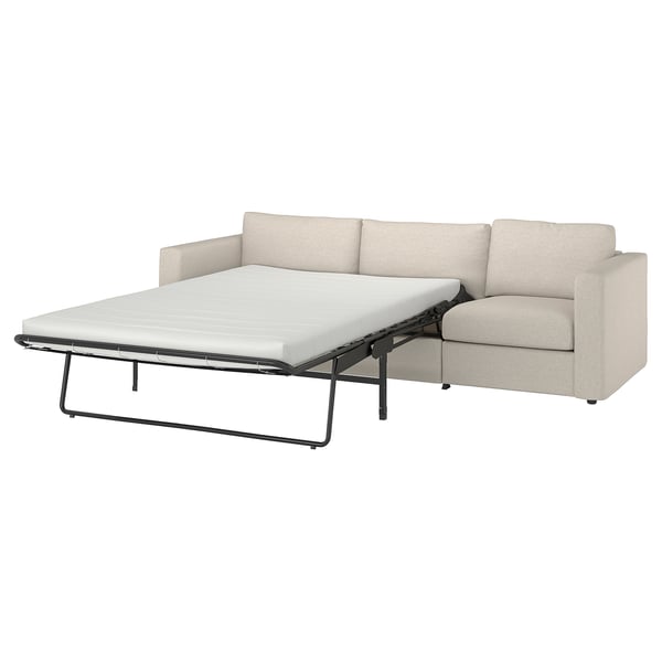 VIMLE 3-seat sofa-bed, Gunnared beige