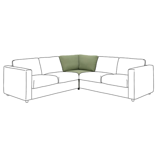 VIMLE Corner section, Mosshed grey-green