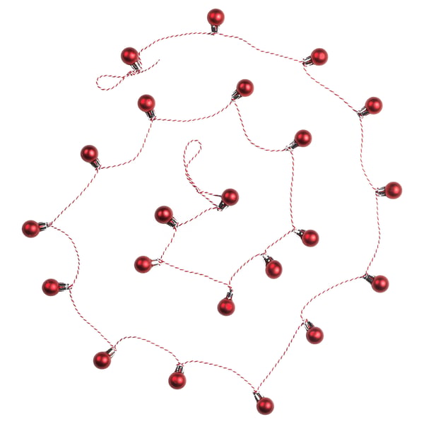 VINTERFINT Garland, bauble red, 2.2 m