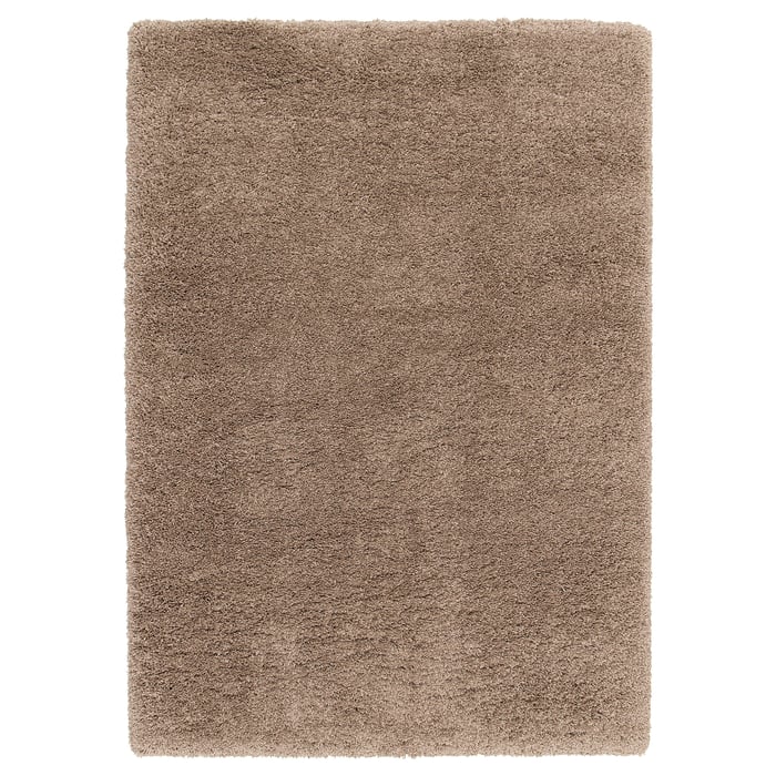 VOLLERSLEV rug, high pile, beige, 160x230 cm