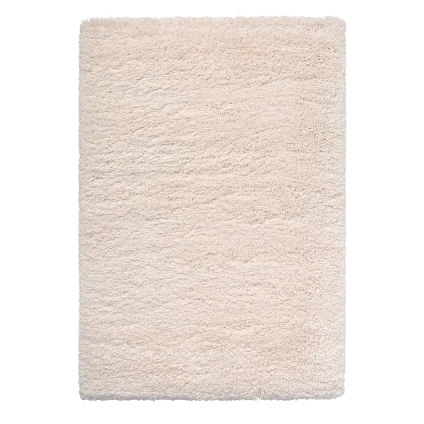 VOLLERSLEV Rug, high pile, white, 200x300 cm
