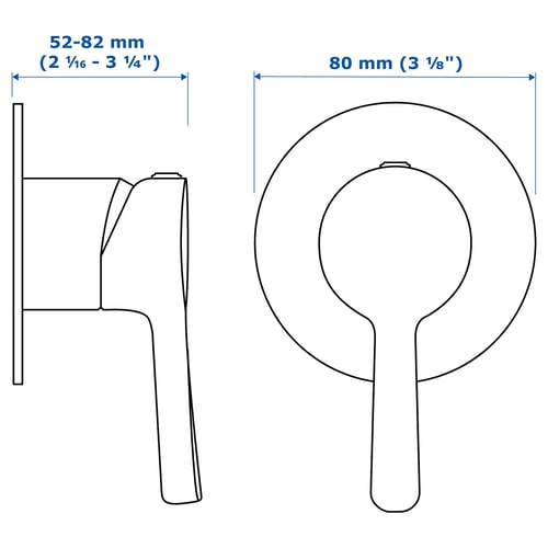 Illustration with measurements for the product: VOXNAN.