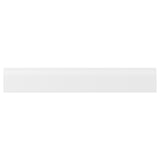White VOXTORP drawer front with smooth, minimalist design and integrated handles.