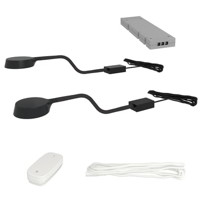 YTBERG / TRÅDFRI Lighting kit, black