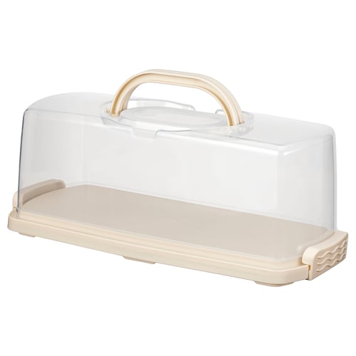 BAKTIDER صحن كيك بغطاء, أبيض, 36x16 سم