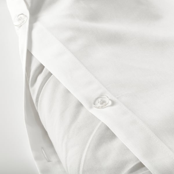 BJÖRKAL غطاء لحاف و ٢ غطاء مخدة, أبيض, 240x220/50x80 سم