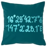 BLÅVINGAD غطاء وسادة, شكل الحوت/أزرق- بيج, ‎50x50 سم‏