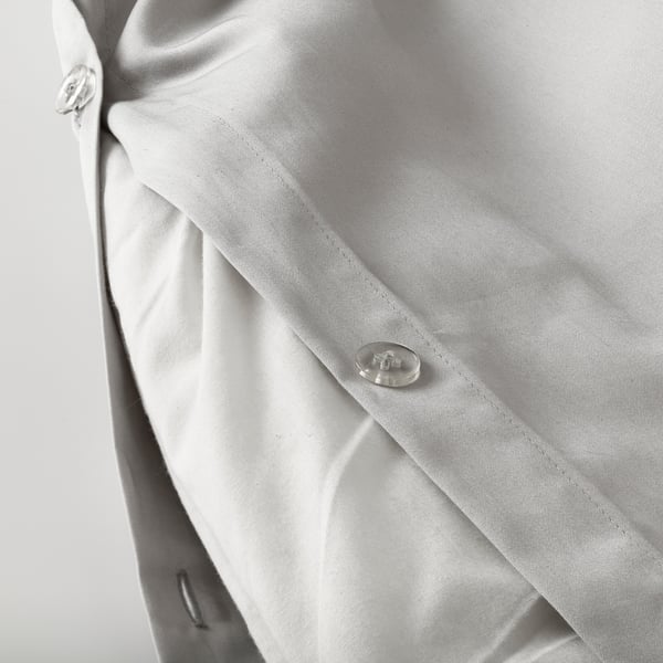 BLODNÄVA غطاء لحاف و ٢ غطاء مخدة, رمادي, 240x220/50x80 سم