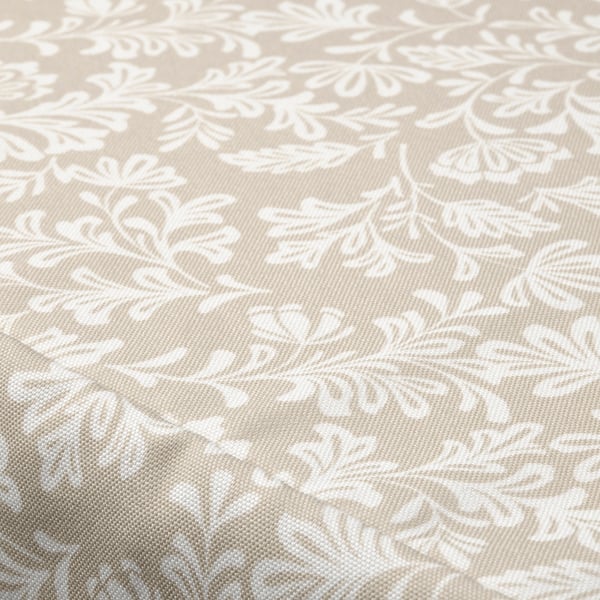 DVÄRGDUNÖRT وسادة كرسي, بيج/ابيض, 42/35x42x4 سم