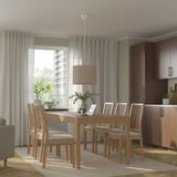 EKEDALEN طاولة قابلة للتمديد, سنديان, ‎180/240x90 سم‏