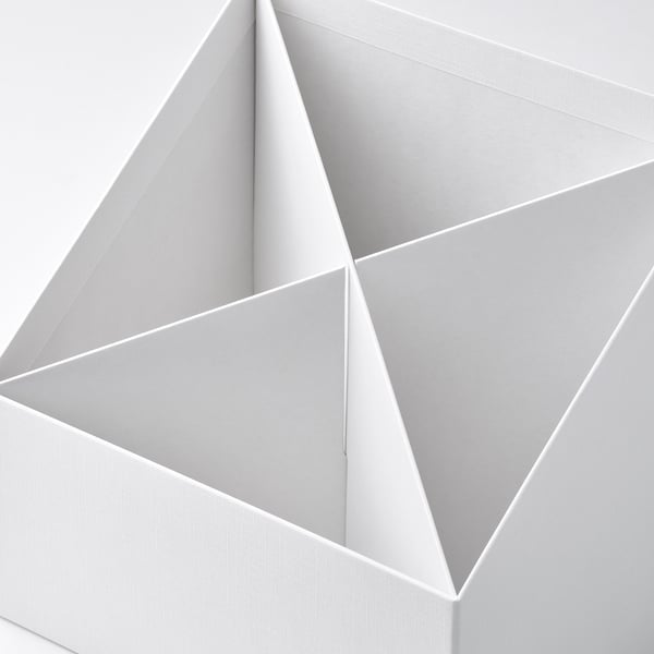 FJÄDERHARV منظم مكتب, أبيض, 16x16 سم