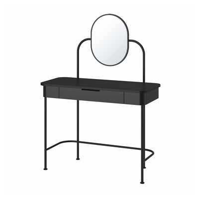 GRÅFJÄLLET طاولة زينة, فحمي, ‎100x42 سم‏