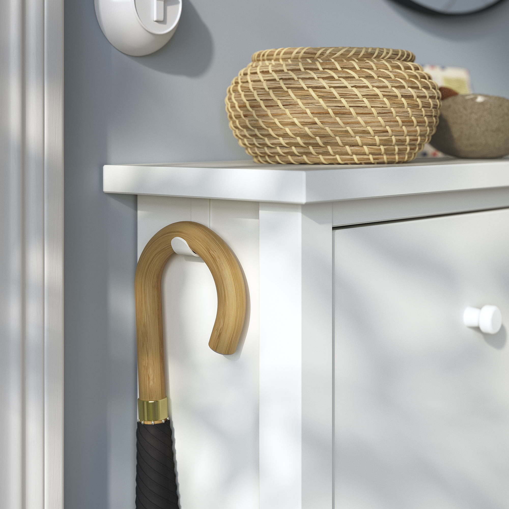 GULLABERG خزانة أحذية بـ 4 حجيرات, أبيض, 105x22x107 سم