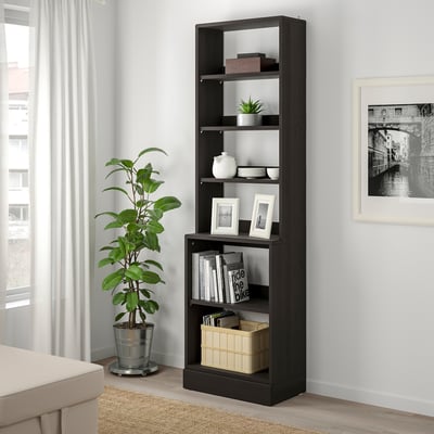 HAVSTA وحدة رفوف مع قاعدة, بني غامق, ‎61x37x212 سم‏
