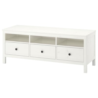 HEMNES طاولة تلفزيون, أبيض, ‎148x47x57 سم‏