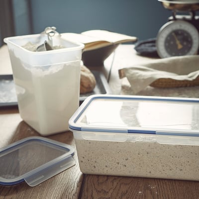 IKEA 365+ حافظة طعام بغطاء, مستطيل/بلاستيك, 4.2 ل